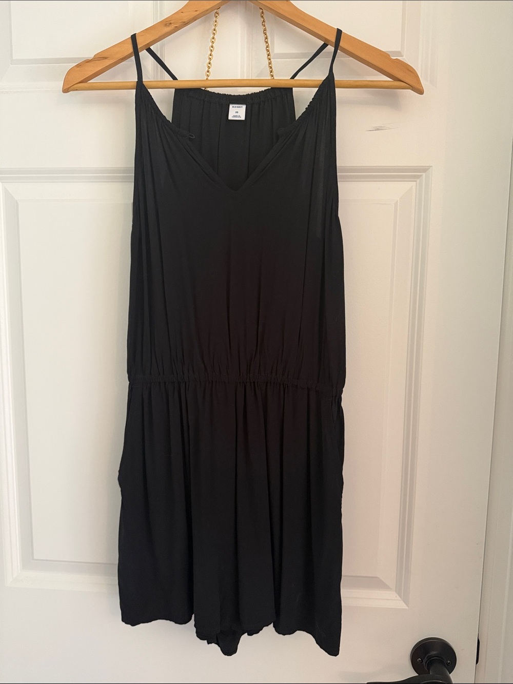 Old Navy Black V-Neck Sleeveless Mini Dress